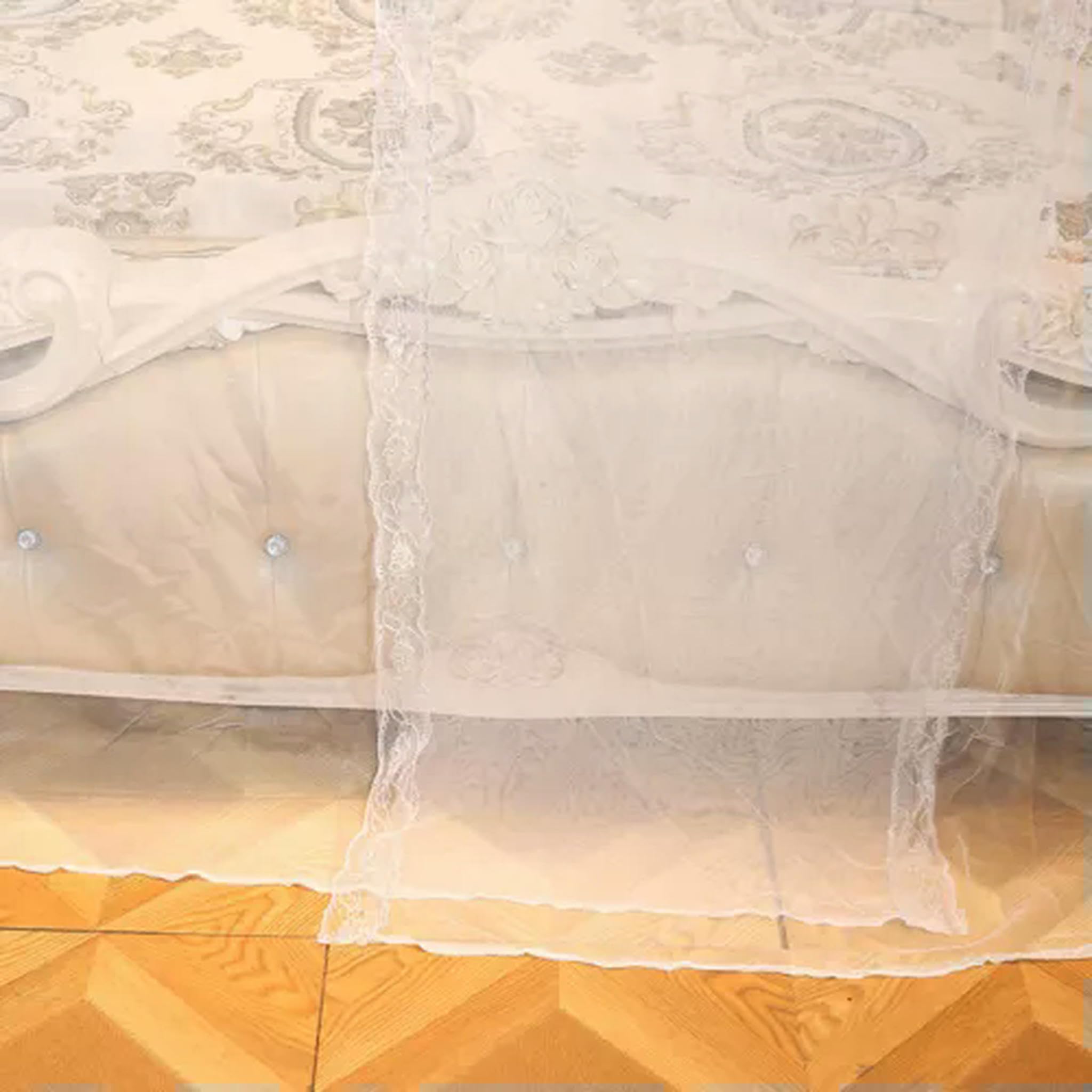 Luxus Prinzessin Vier Ecke Post Bett Vorhang Baldachin Netting Moskitonetz Bedd JJ-L