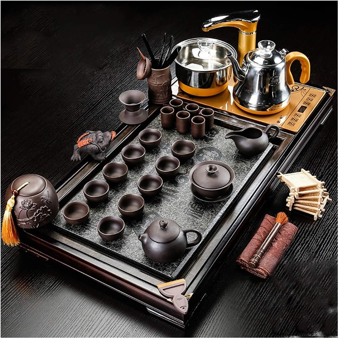 Complete Set Of Kung Fu Tea Set, Kung Fu Tea Set With Tray