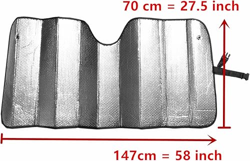 Miniatura 3 de GWUSKDT Parasol para parabrisas de automóvil - Engrosado de 5 capas de burbujas que bloquea el calor y los rayos UV del sol, Parasol para parabrisas