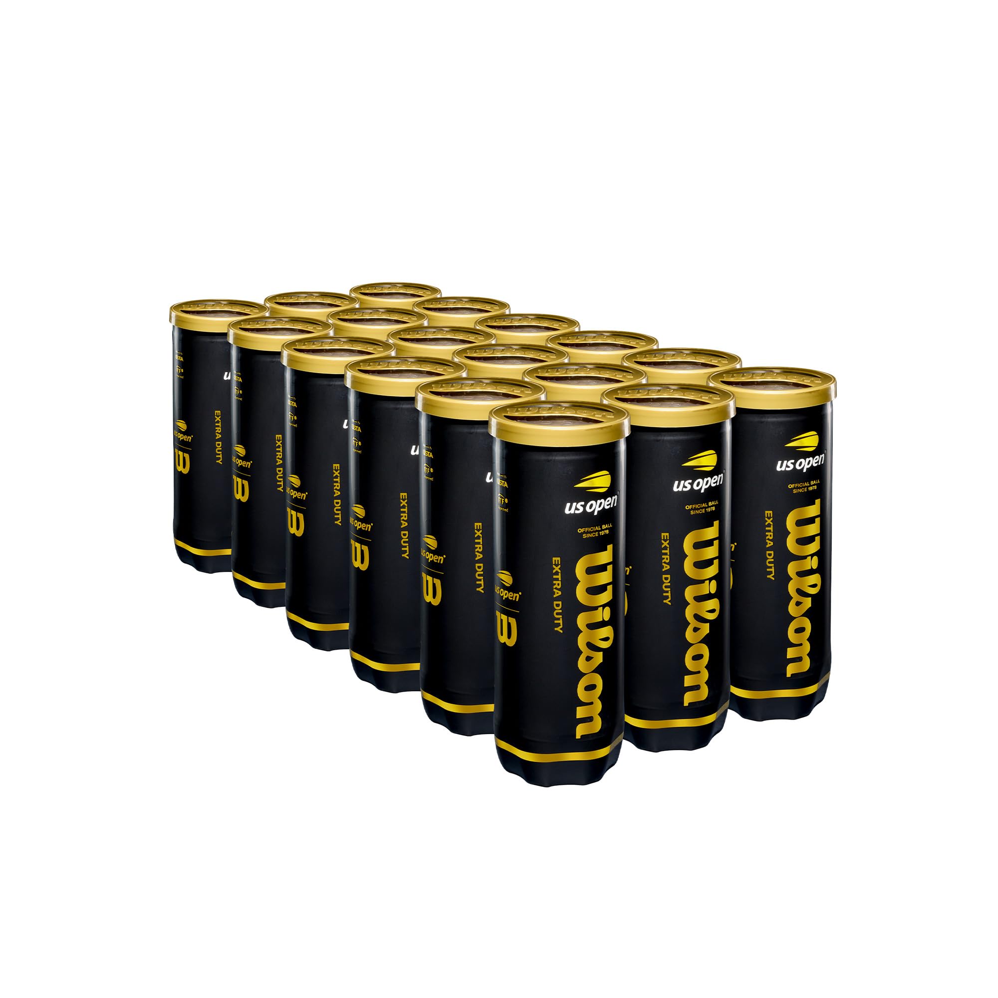 US Open Tennis Balls - Extra Duty, 24 Can Case (72 Balls)