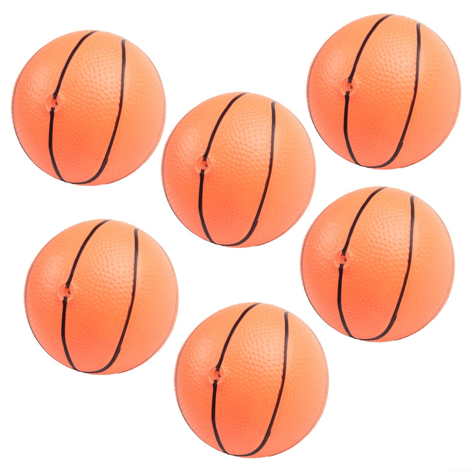 6pcs Childrens Inflatable Basketball Set Soft Touch for mini Hoop Balls for Backyard Playground Training Fun