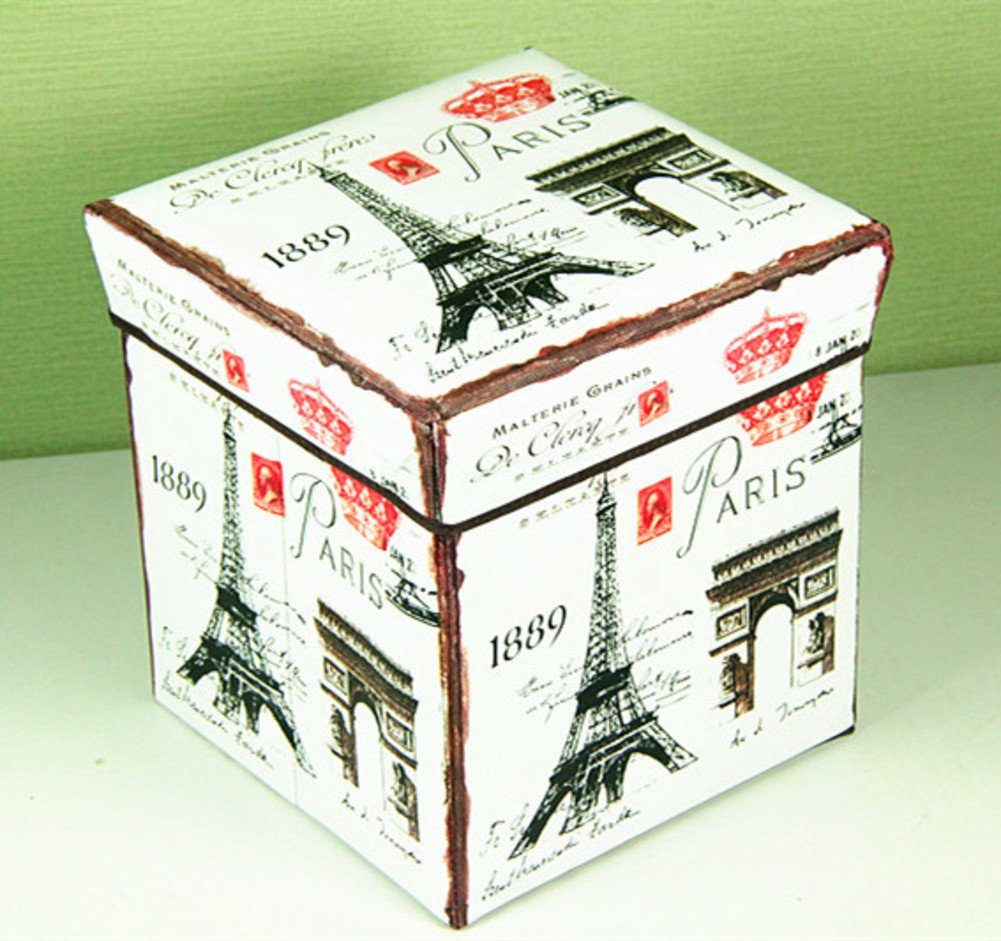 GTMLVBVBO Storage ottoman,Storage stool Folding bench toy chest Changing shoes stool retro Square Sofa stool-C 31x31x31cm(12x12x12)