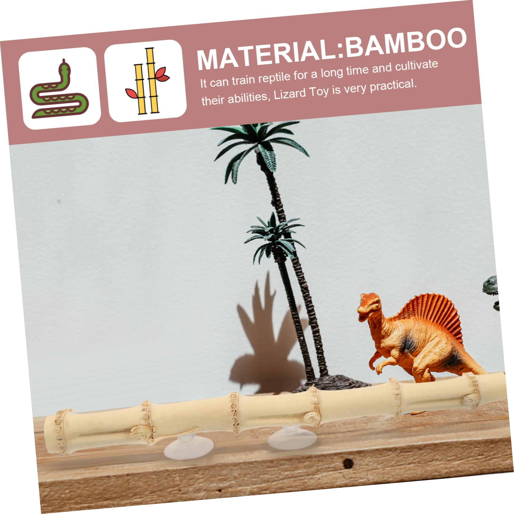 Sosoport 4 Pz Radice Di Bambù a Ventosa Animali Accessorio Per Rettili Animale Domestico Rastrelliera Da Arrampicata in Lucertola Riscaldatore Per Acquario Gabbia Per Rettili Leopardo Rana