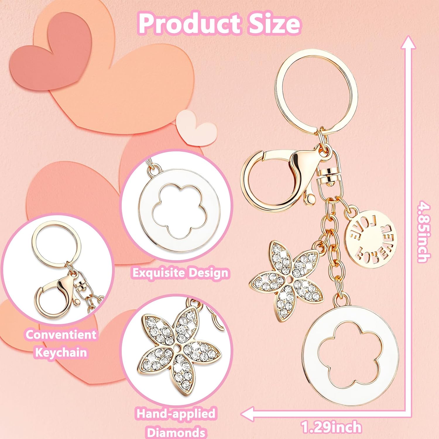 Case Cover Compatible with Google Pixel Buds Pro 2 with Bling Keychain image 4