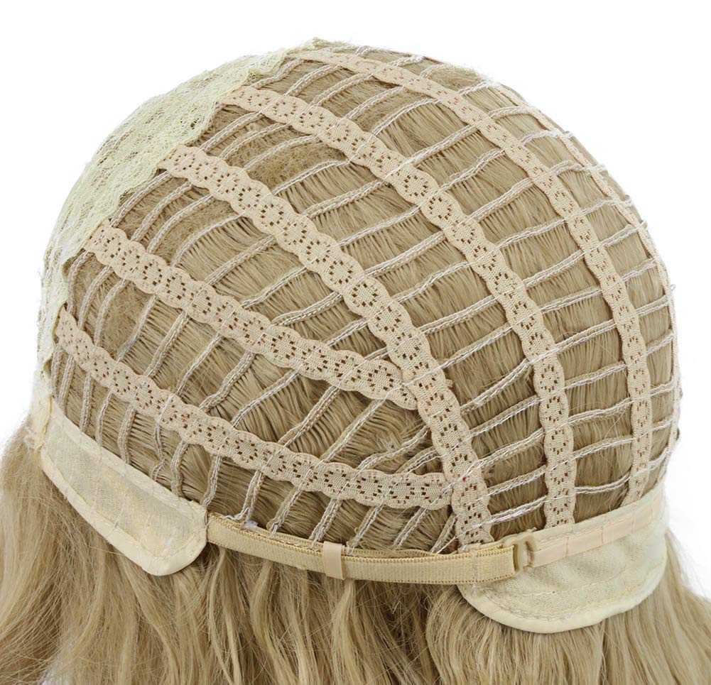karlery California 80s Rocker Wig Men Women Long Curly Light Blonde Halloween Costume Anime Wig