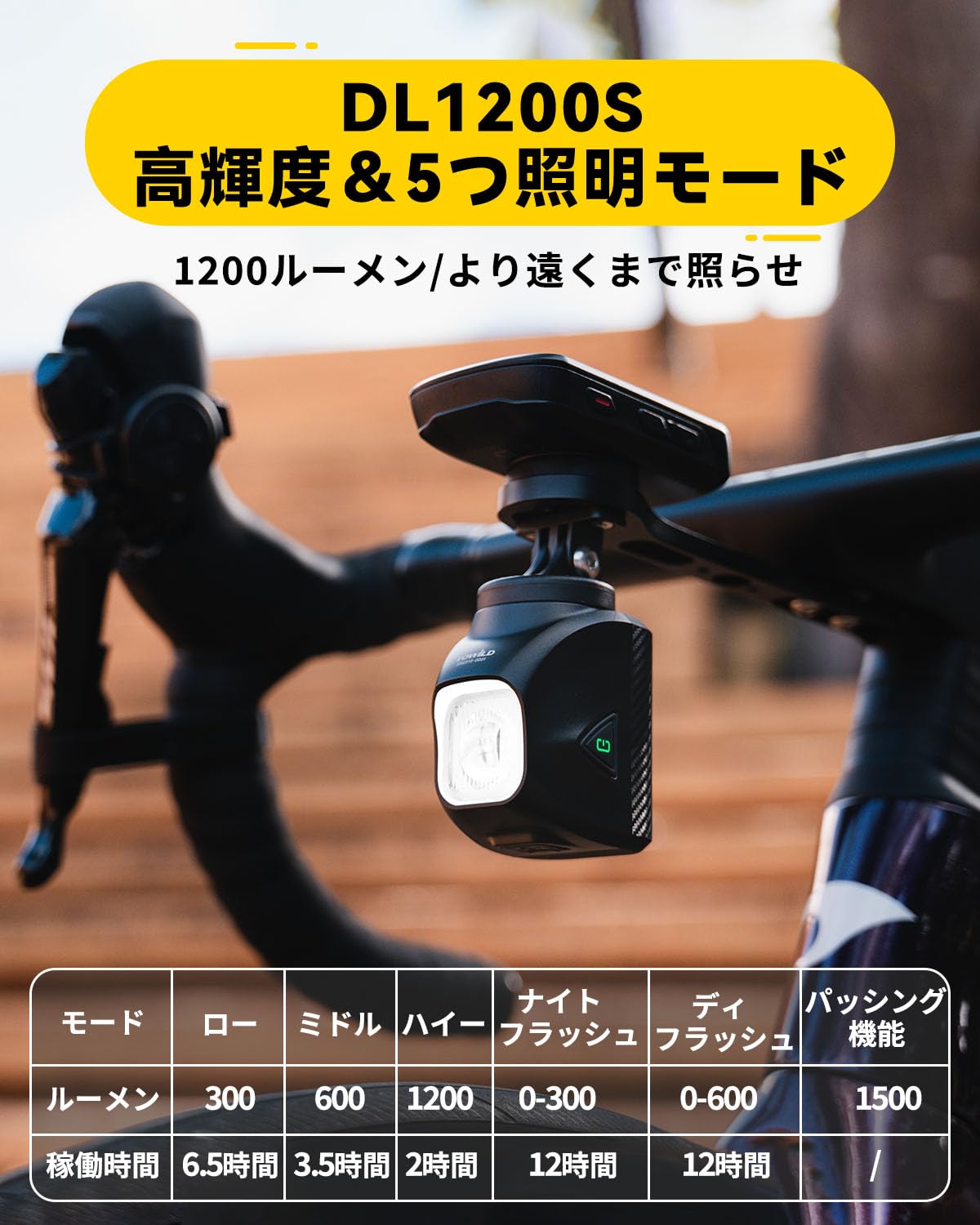 TOWILD　1200ルーメン　ロードバイク　ヘッドライト Amazon | TOWILD DL1200S 自転車 ライト 吊り下げ式 1200ルーメン 大