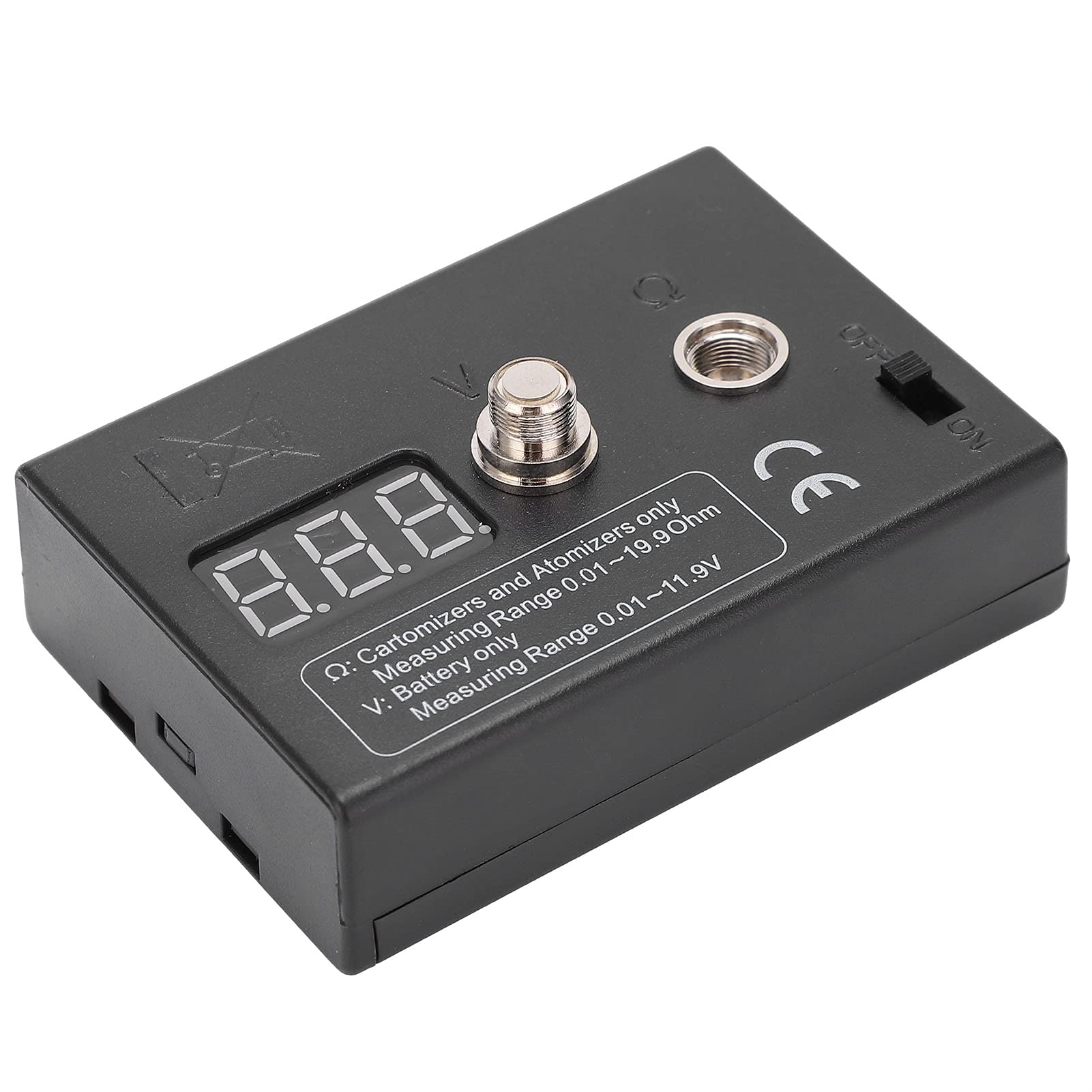 Probador de Resistencia de Bobina Digital, Medidor de Resistencia OHM, Lector de Medición, Herramienta de Bricolaje para Atomizador 3V 0.01 a 20Ω