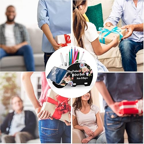 Miniatura 5 de Portalápices de elefante con soporte para teléfono y posavasos, organizadores extraíbles multifunción con soporte para teléfono, accesorios de