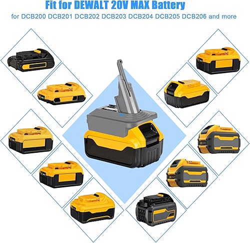 Miniatura 5 de JYJZPB Adaptador 2 en 1 V7 V8 para batería Dewalt de 20 V o Milwaukee 18 V para reemplazar la batería V7 V8, convertidor funciona con batería V7