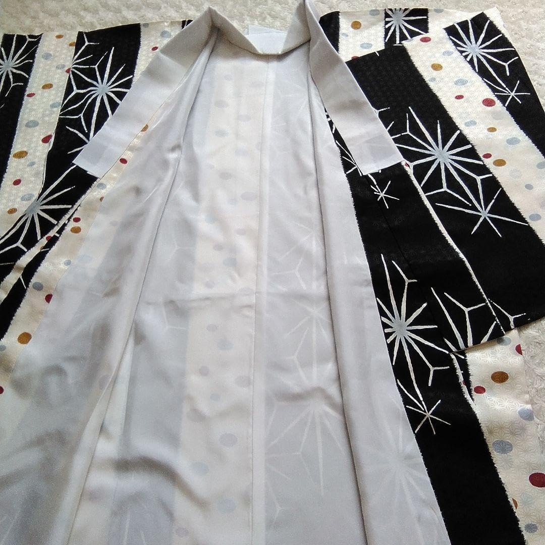 京友禅　水玉　破れ麻の葉柄　正絹　長襦袢 京友禅 水玉 破れ麻の葉柄 正絹 長襦袢 京友禅 水玉 破れ麻の葉柄 正絹