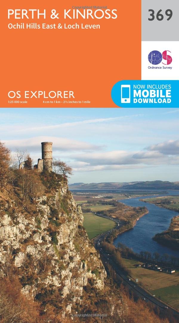 Perth & Kinross Map | Ochil Hills East & Loch Leven | Ordnance Survey | OS Explorer Active Map 369 | Scotland | Walks | Hiking | Maps | Adventure