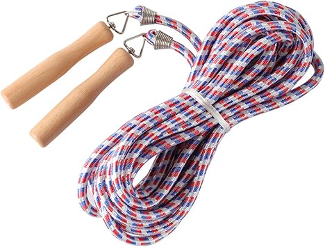 23FT/7M Long Jump Rope Double Dutch Jump Ropes Skipping Rope for GameSkipping Rope Multiplayer Group School, Company,Fun Games,Agility PlayColor Random