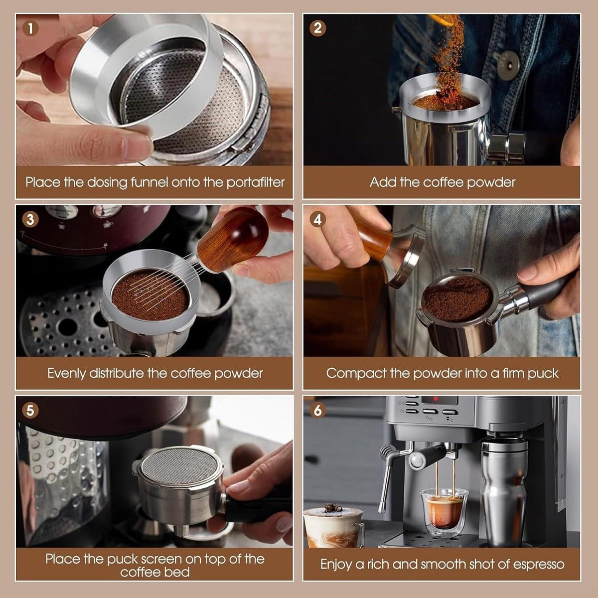 Prensador de presión de resorte 51mm para Gaggia accesorio portafiltros