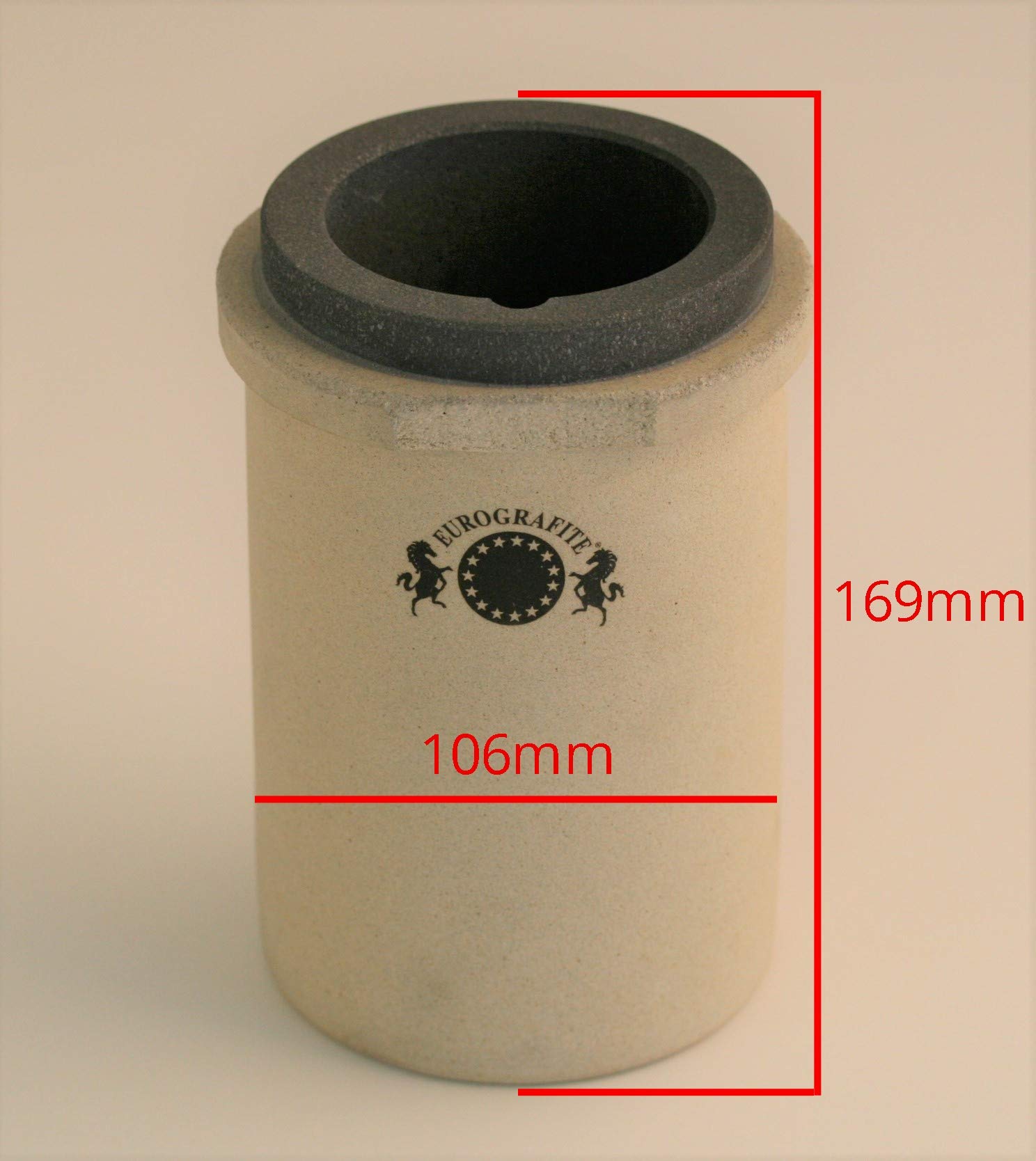 Crogiolo in Grafite per fusione metalli, capacità 8kg Oro completo di Ceramica