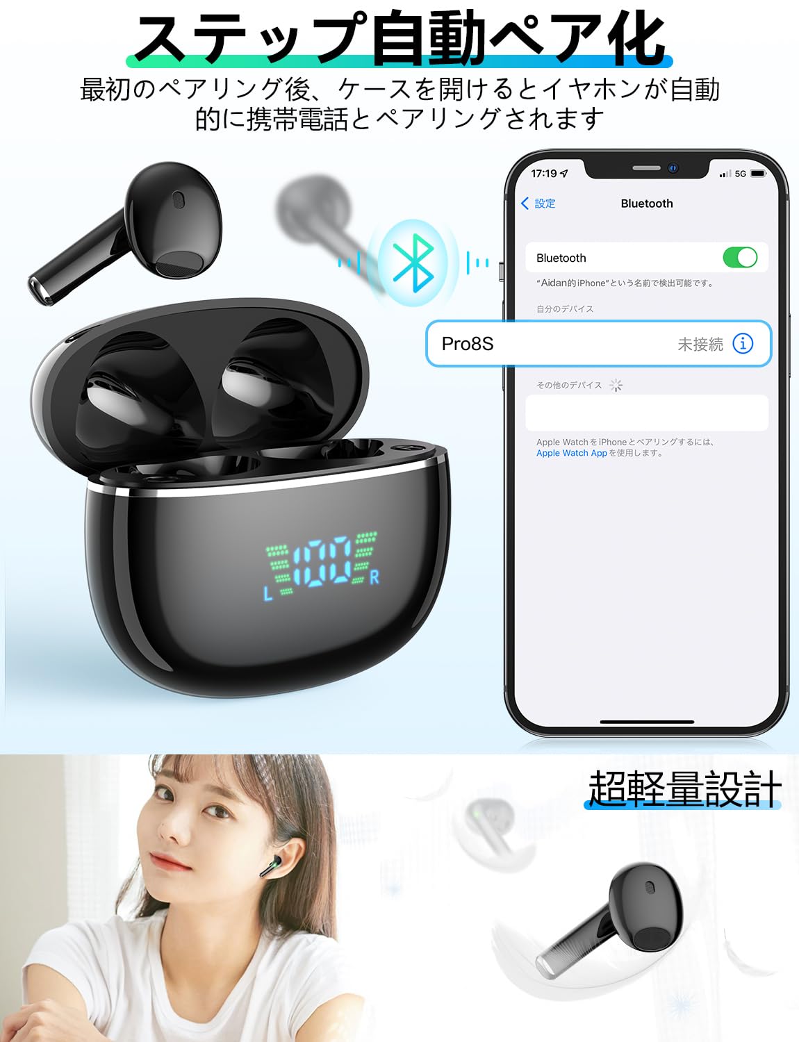 Amazon.co.jp: 【Bluetooth 5.3・2026新登場】Bluetooth 5.3+EDR搭載