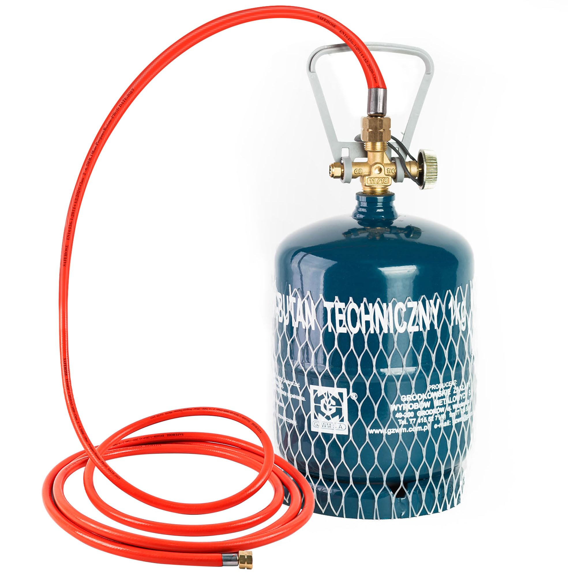 Tuyau de gaz 500 cm, tuyau de gaz propane 2 x 1/4" filetage à gauche (5 m)