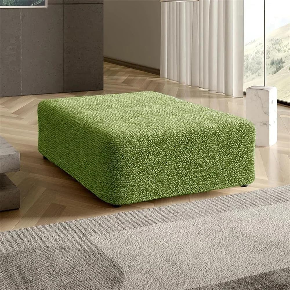 Thicken Seersucker Cover Elastic Chair Cover Sofa Footrest All-Inclusive Low Stool Covers Furniture Protector,N7,Beige,M