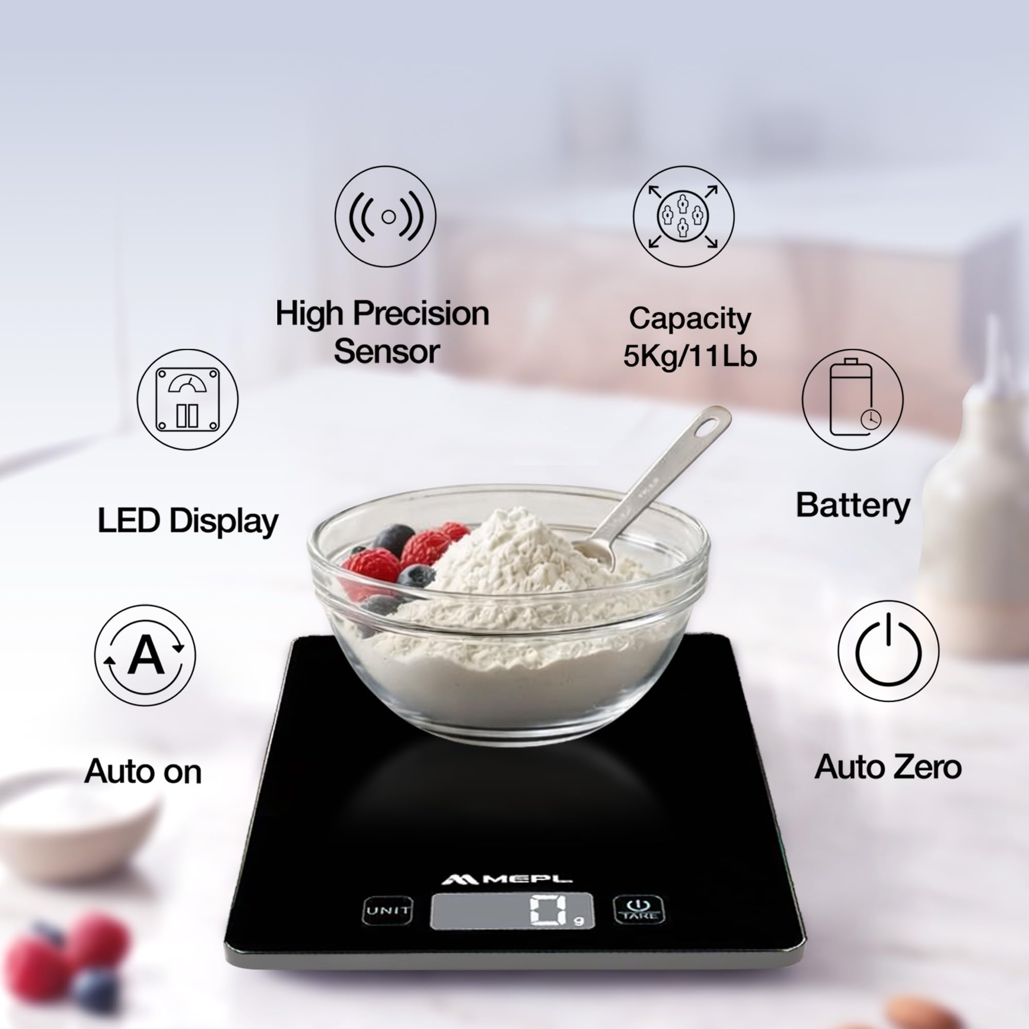 MEPL Kitchen Scale - 5kg Digital Food Weighter -6 MEPL Kitchen Scale - 5kg Digital Food Weighter -6