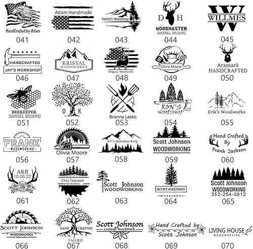 Miniatura 7 de Hierro de marca personalizada para madera, herramientas de combustión de sellos personalizados para suministros de carpintería con múltiples