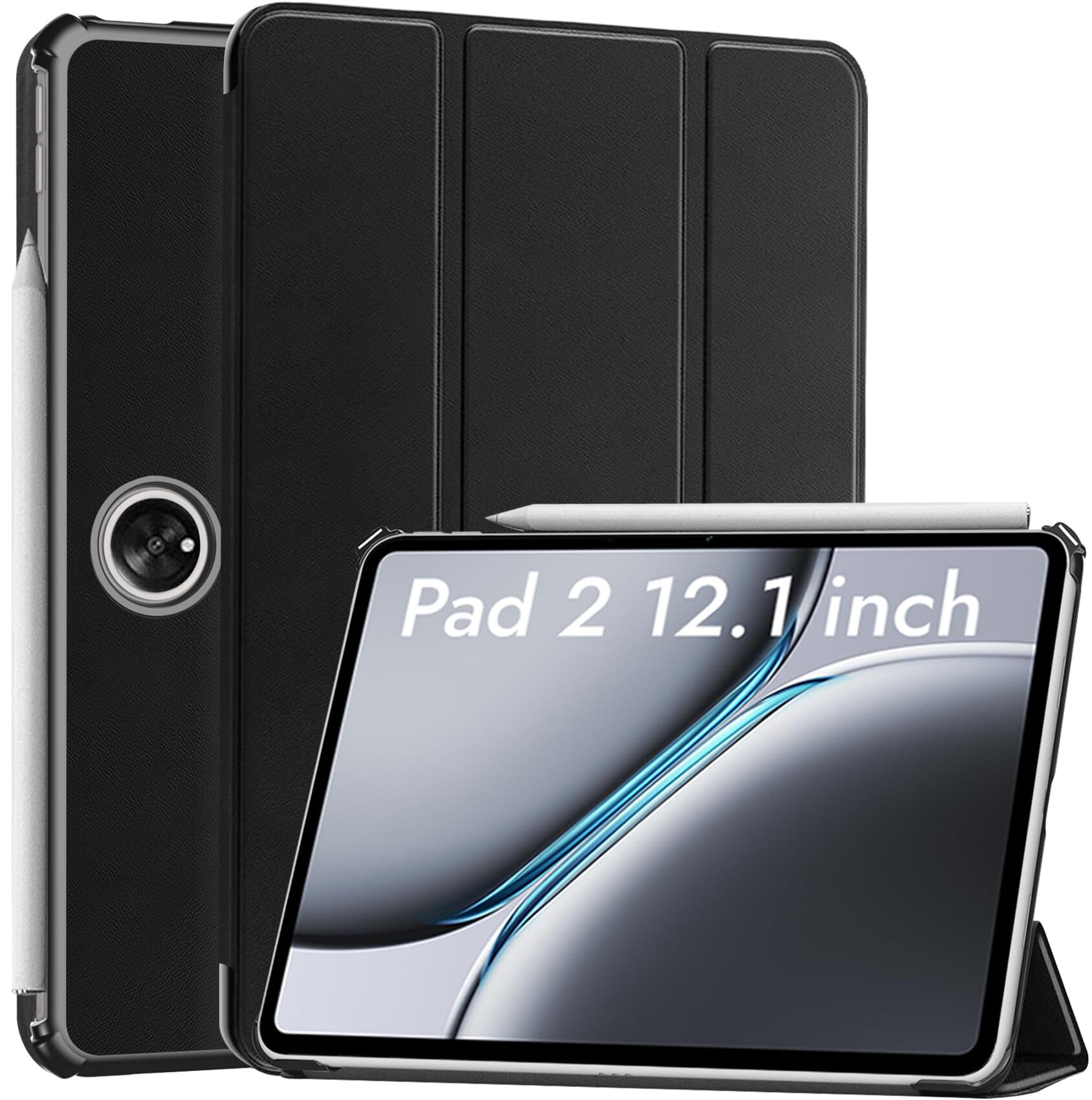 Robustrion Cover Case for OnePlus Pad 2 12.1 inch Cover, Flip Cover Case for OnePlus Pad 2 12.1 inch [Auto Sleep Wake Support] - Black