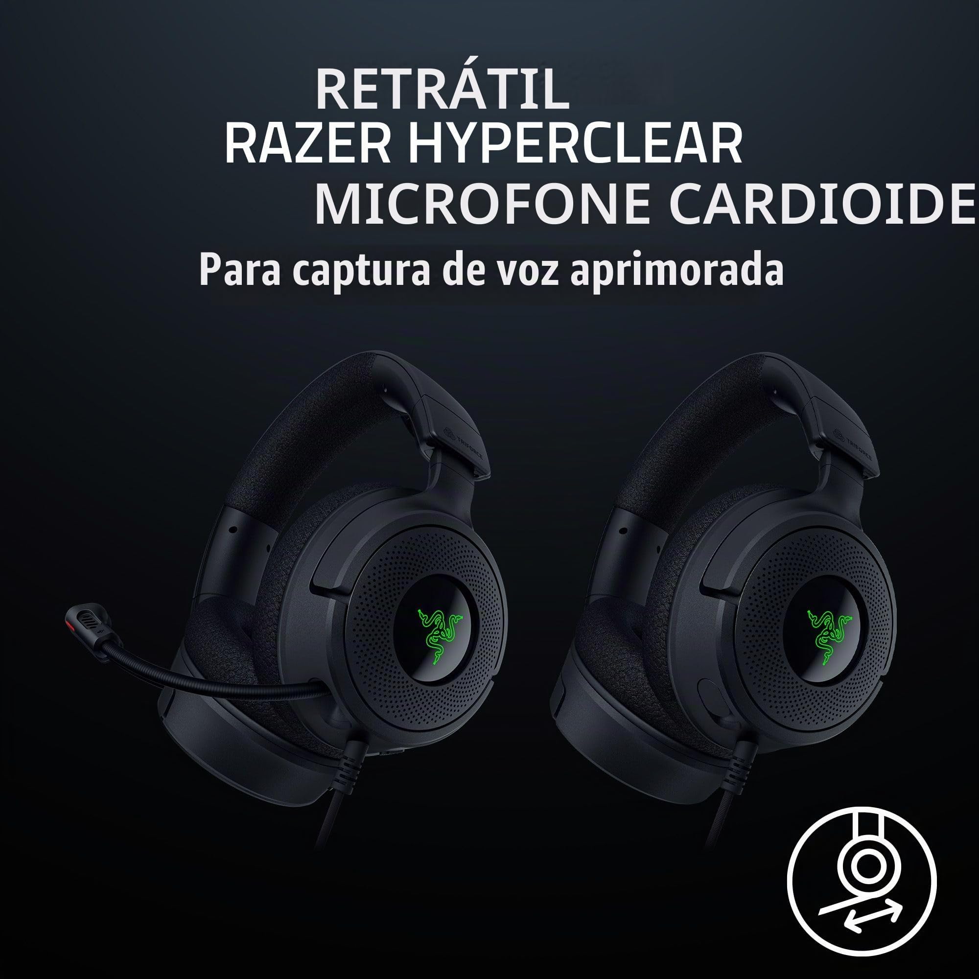 Razer Kraken V4 X Headset Gamer Preto Com Fio USB-C Chroma RGB 7.1