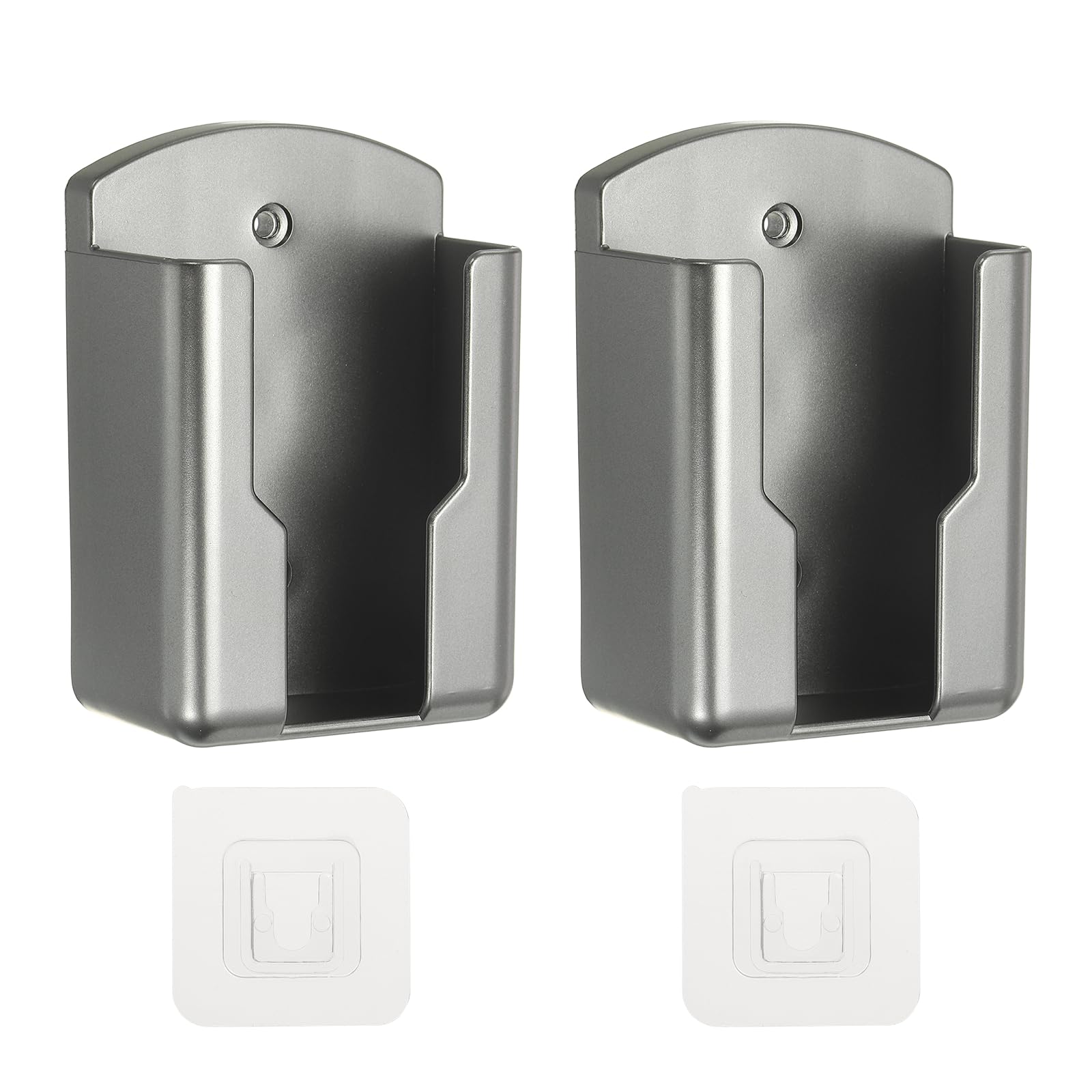 sourcing map Remote Control Holder Wall Mount,67.5x41.5x100mm,Gray,2Pcs