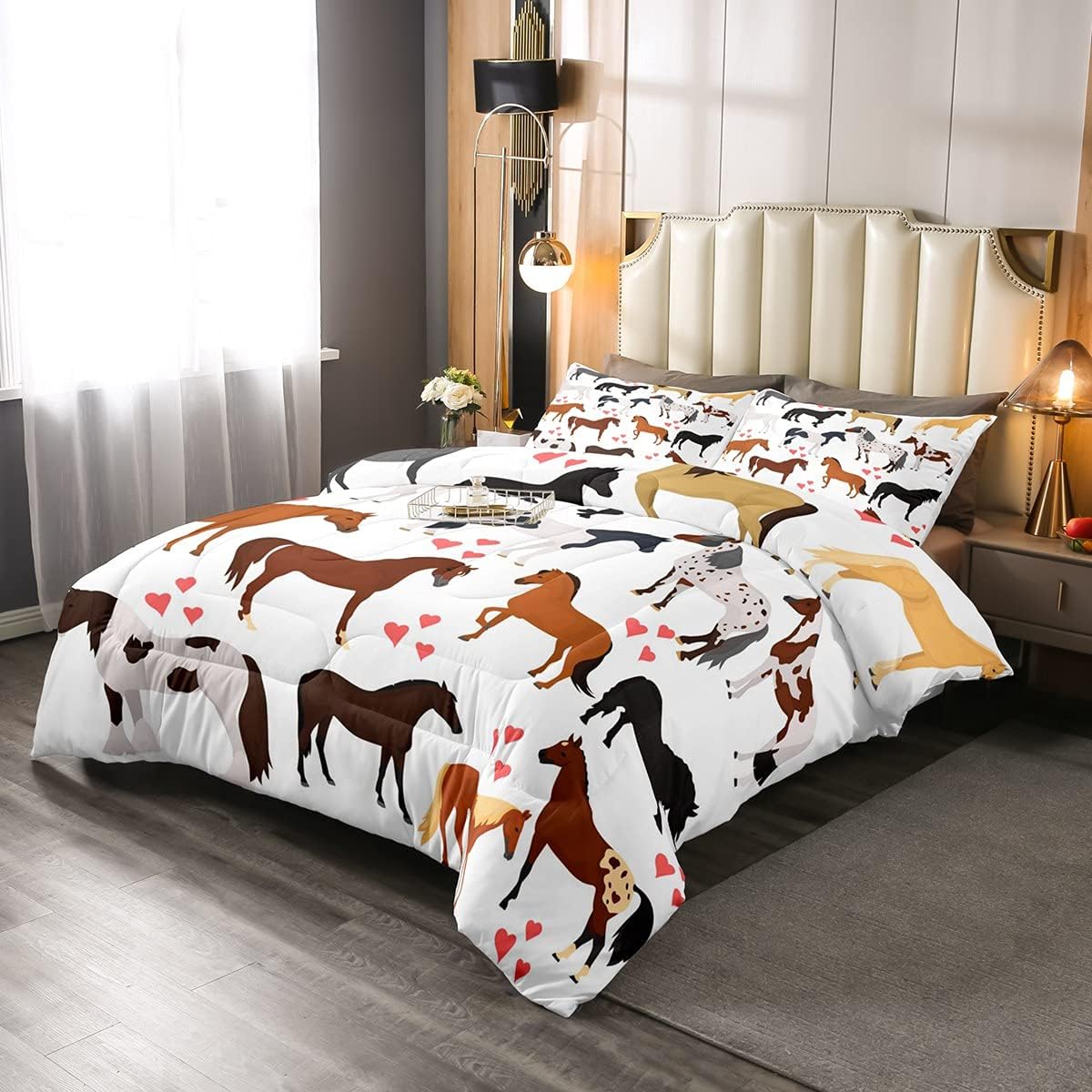Horse Comforter Set Twin Farm Bedding Set Kids Boys Girls