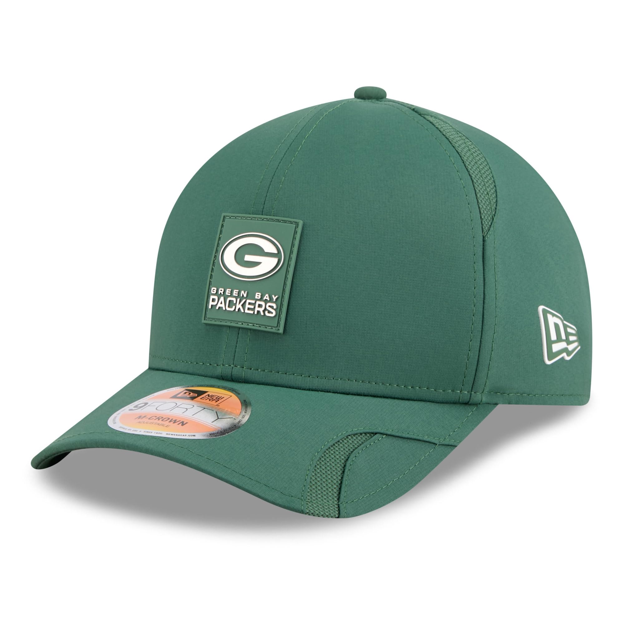 New Era Men's Green Bay Packers, Green Green Green Bay Packers 2025 Sideline M-Crown 9Forty Adjustable Hat