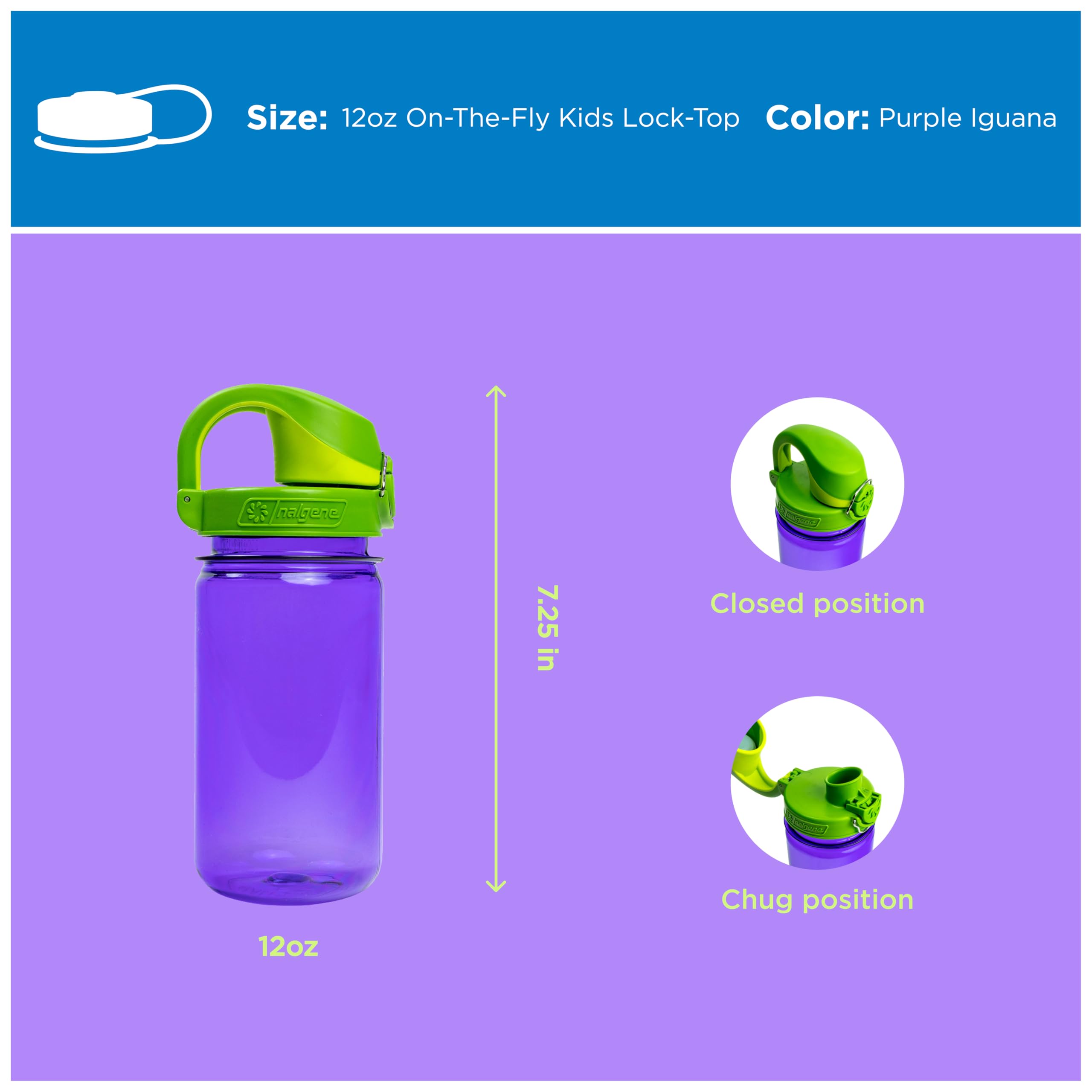 Nalgene OTF butelki na napoje, fioletowe, 0,35 l