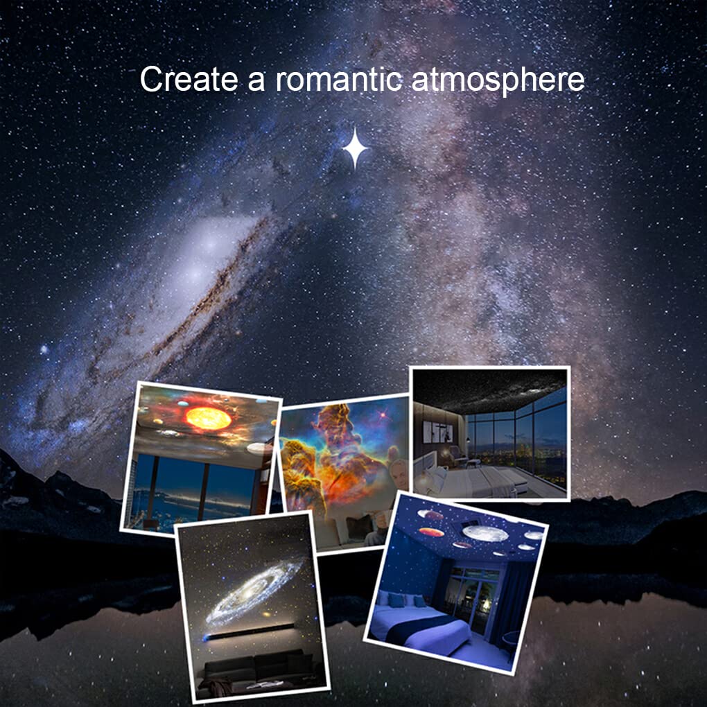 Proyector de estrellas, lámpara de LED de 360 °, proyectores de espacio de cielo estrellado, luz nocturna decorativa para regalo, dormitorio, decoración del hogar