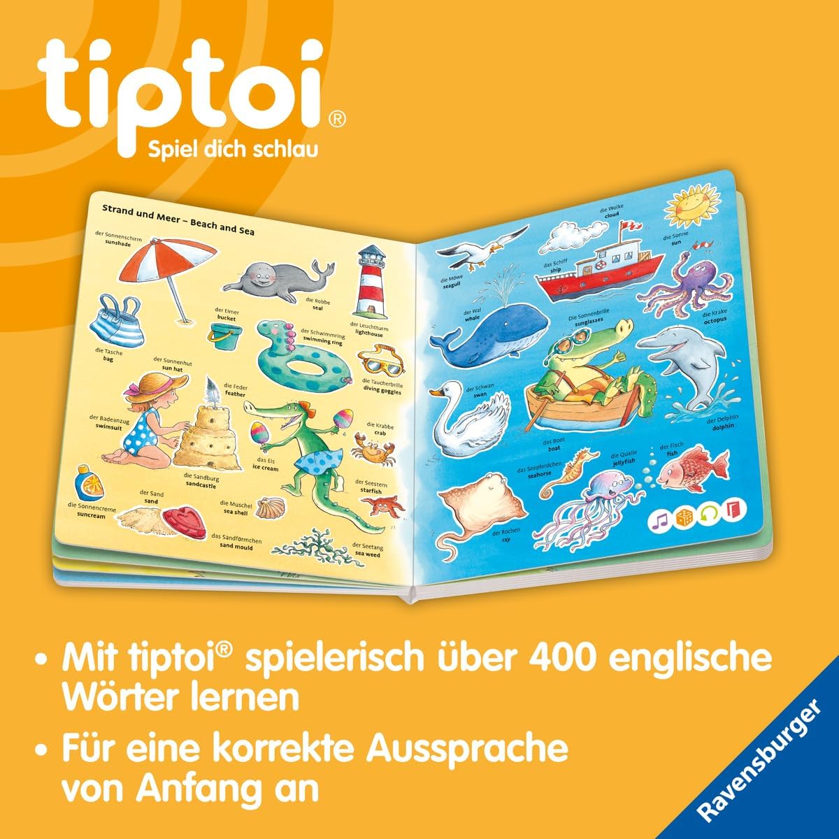 Ravensburger Książka dla dzieci w wieku 2-4 lat | jaki kolor to jest? + plakat dla dzieci, gospodarstwo rolne, zwierzęta