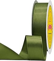 Vista 128 de Cinta de satén plateada de doble cara de 1-1/2 pulgadas x 50 yardas, cinta plateada de poliéster para envolver regalos, muy adecuada para bodas