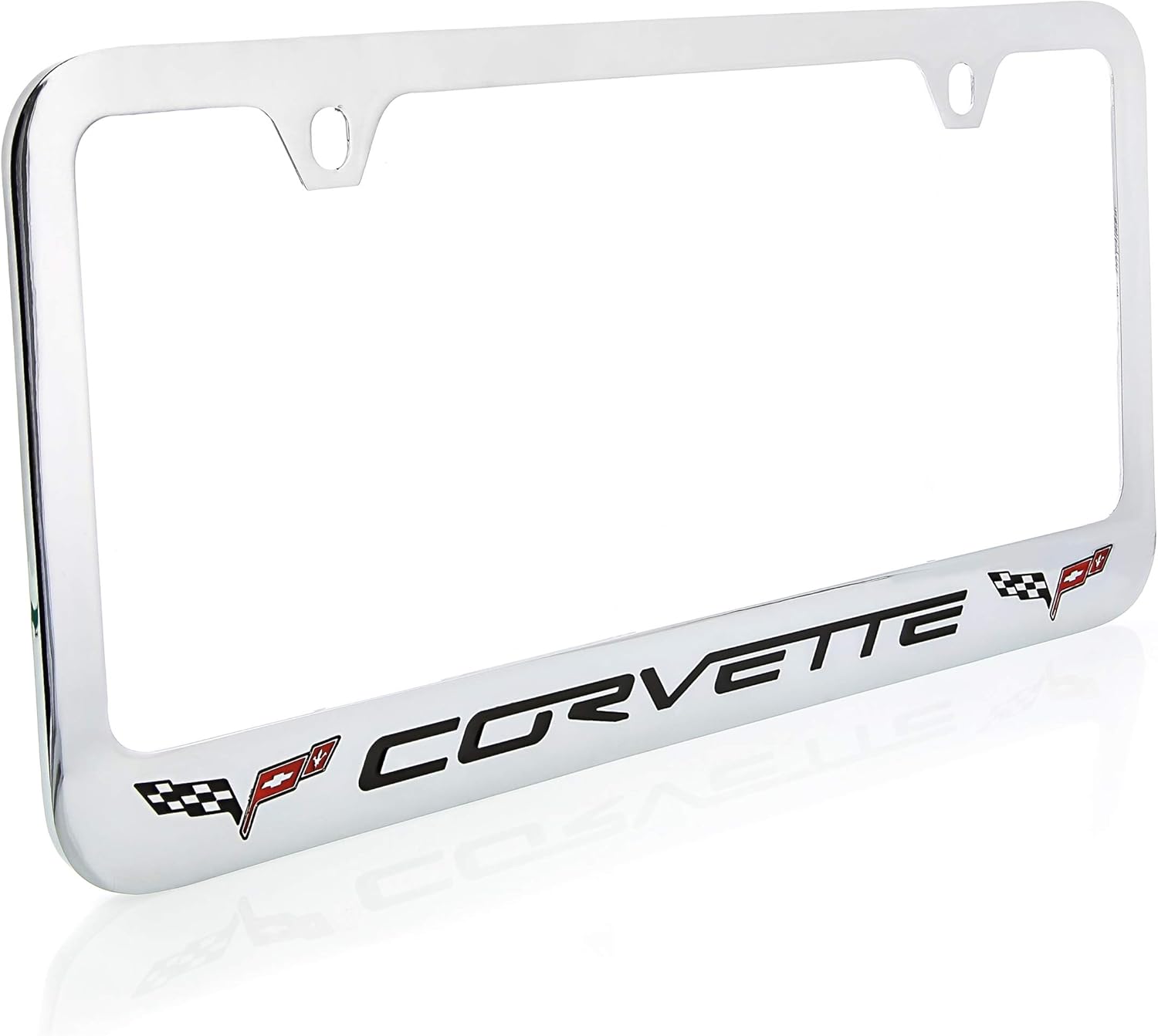 C6 Corvette License Plate Frame with C6 Flags