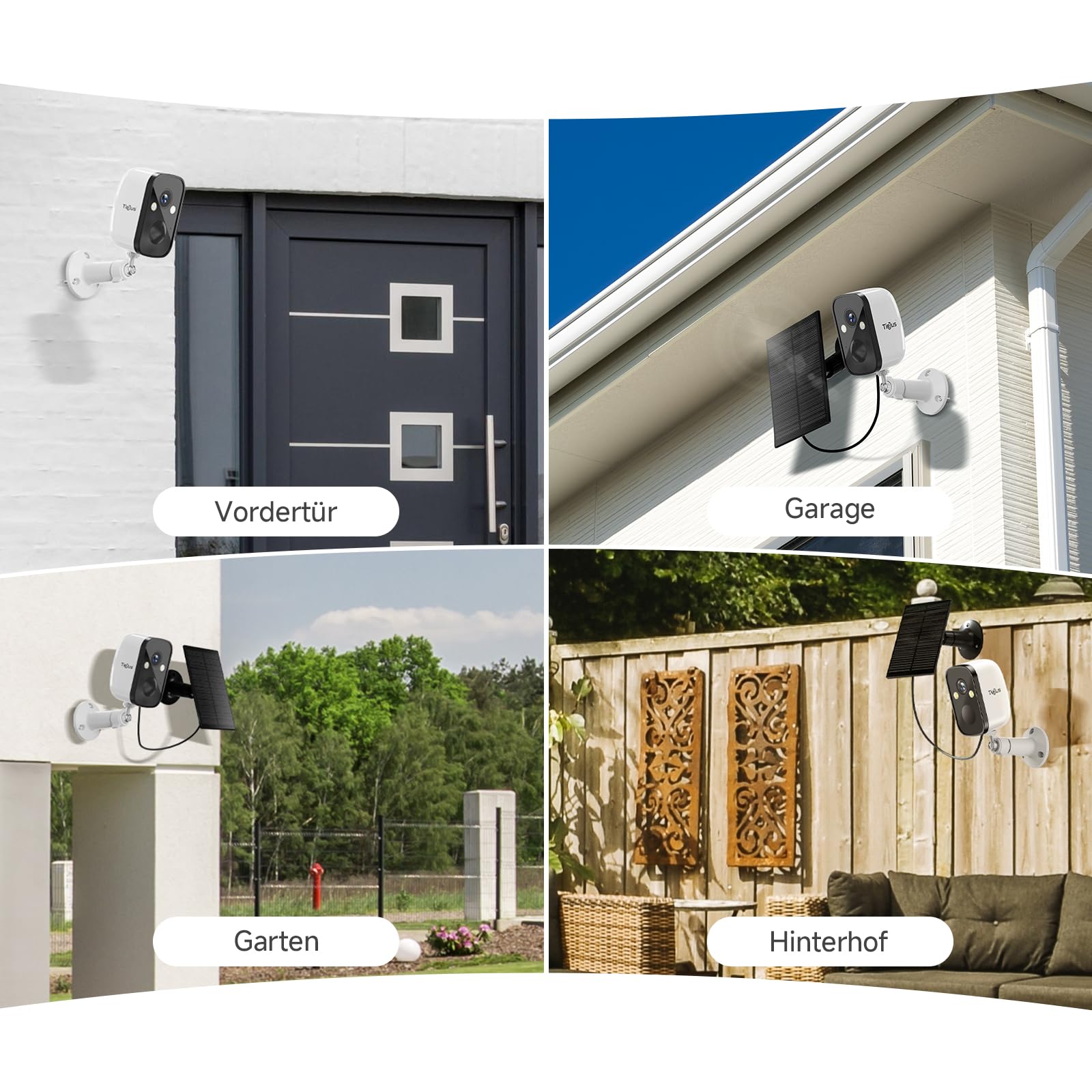 2K Überwachungskamera Aussen Akku Solar 5G/2,4G WLAN Kamera 2er-Pack | Solar-Kamera Outdoor mit Farbe Nachtsicht, smartem Bewegungsmelder, IP66 Wetterschutz und sicherer Cloud-Speicherung