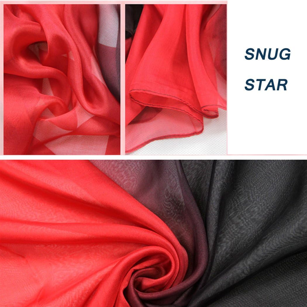 Cotton Silk Scarf Elegant Soft Wraps Color Shade Scarves for Women - Image 3