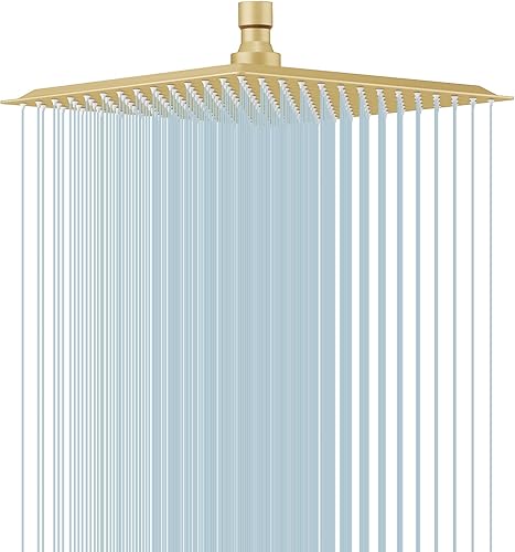 Miniatura 146 de BESy - Cabezal de ducha efecto lluvia cuadrado, de acero inoxidable de alta presión, de 1/16”, ultra fino, cobertura de cuerpo completo con boquilla