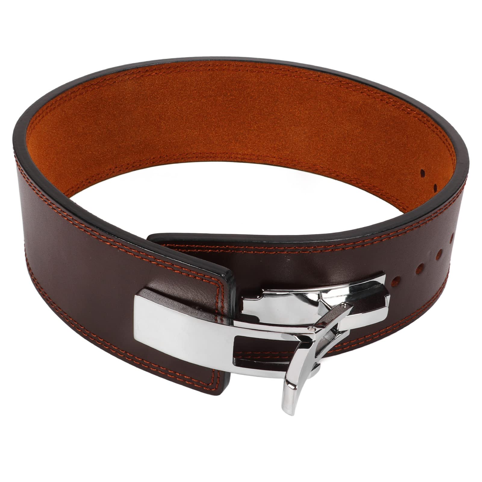 Ceinture de squat en cuir pour la musculation, ceinture de levage de poids pour l’entraînement de force, ceinture de soutien lombaire robuste avec boucle à réglage multiple pour le