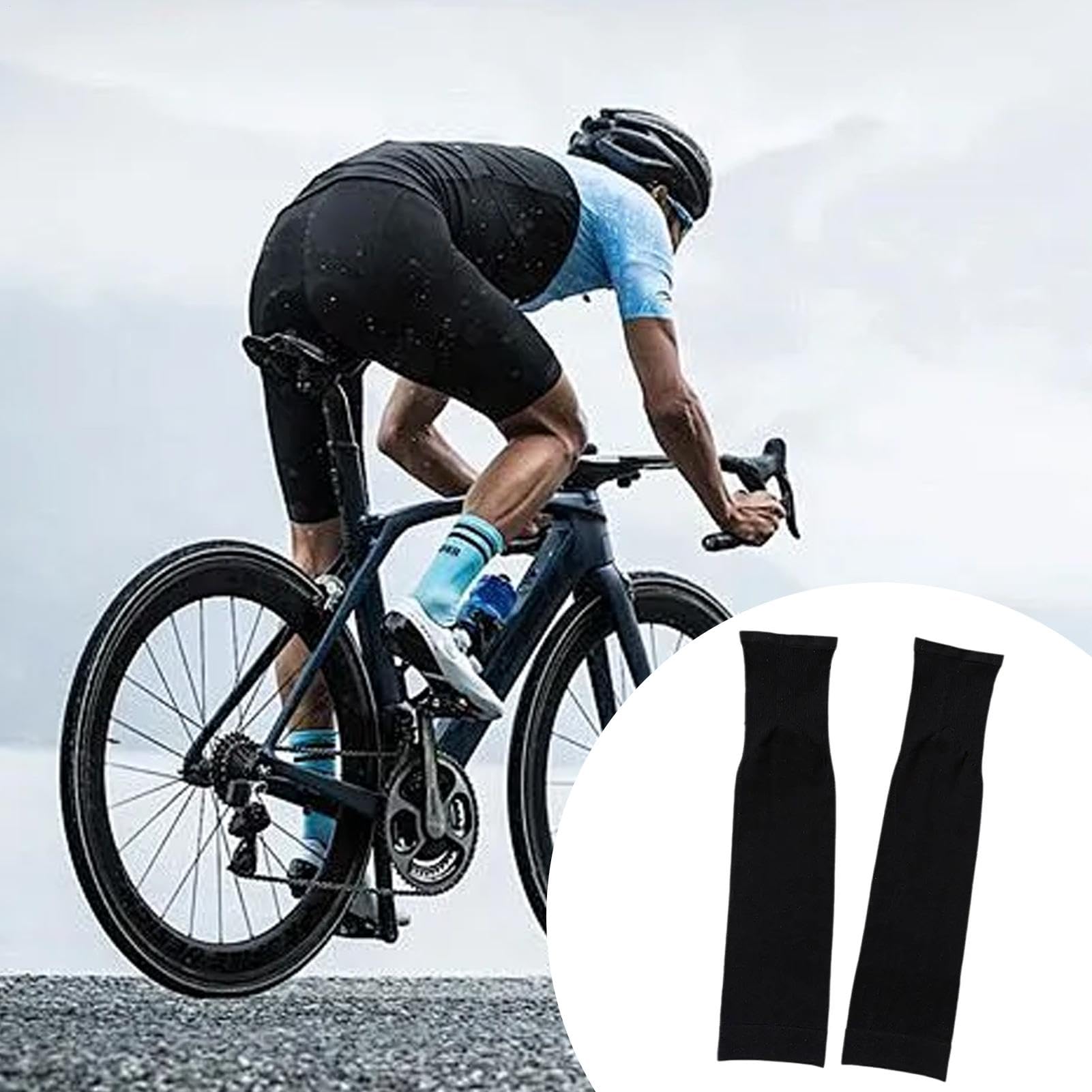 Manchons de jambe pour femmes protection solaire UV en soie glacée jambes larges cyclisme plein air