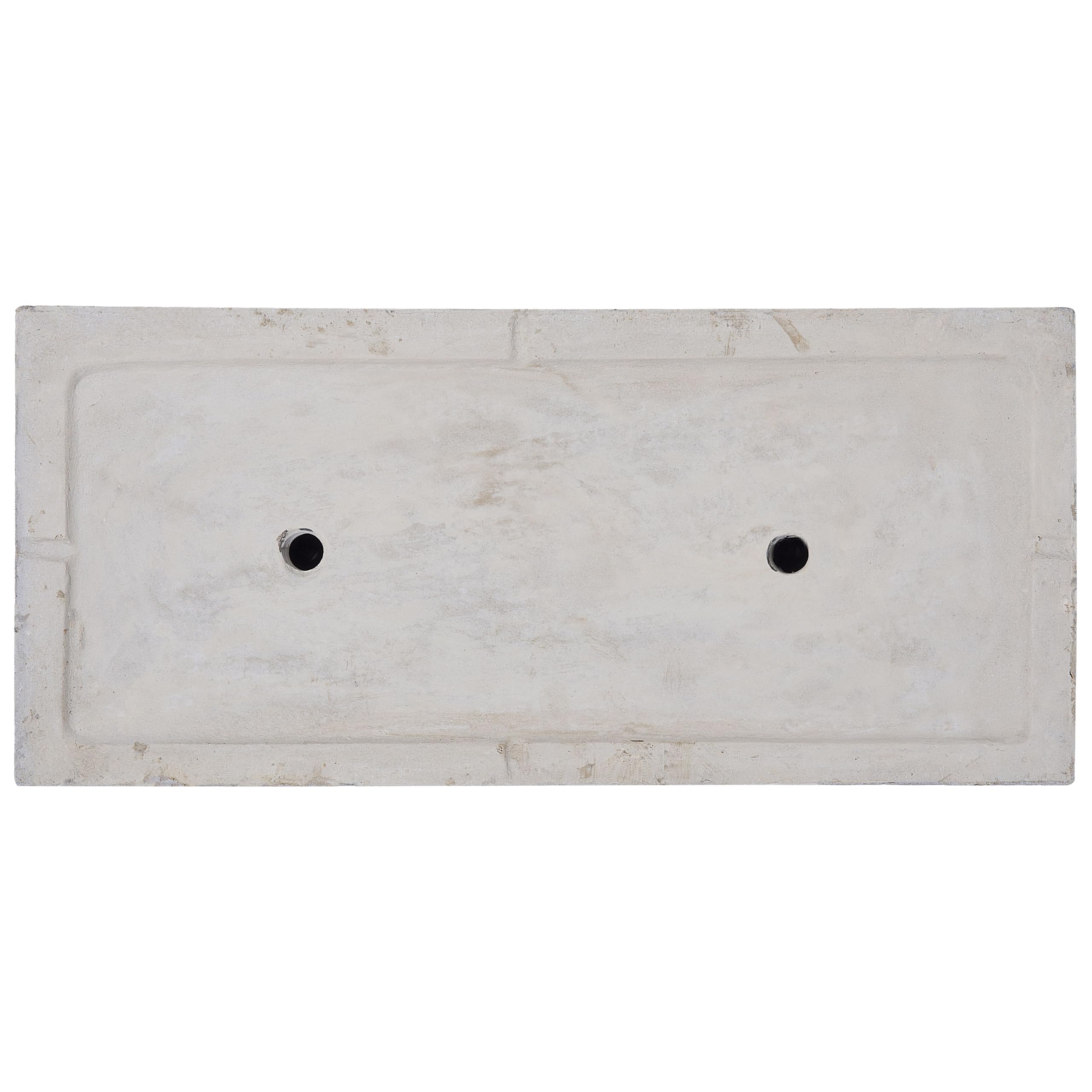 Beliani Maceta de Fibras de Arcilla Blanca 80 x 37 x 38 cm para Interior y Exterior Rectangular Myra