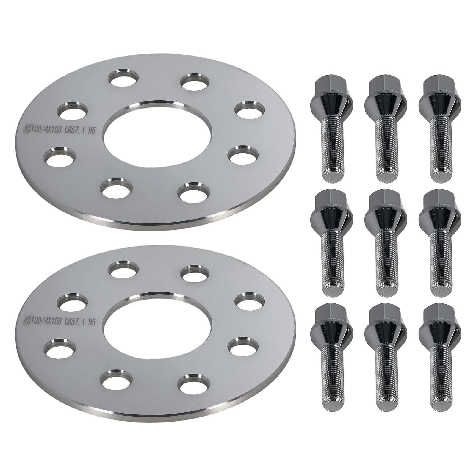 maXpeedingrods 2PCS 5mm Spurverbreiterungen mit Radschraube für VW Corrado, Golf I-III, Jetta, Passat, Lupo (1970er-1990er)