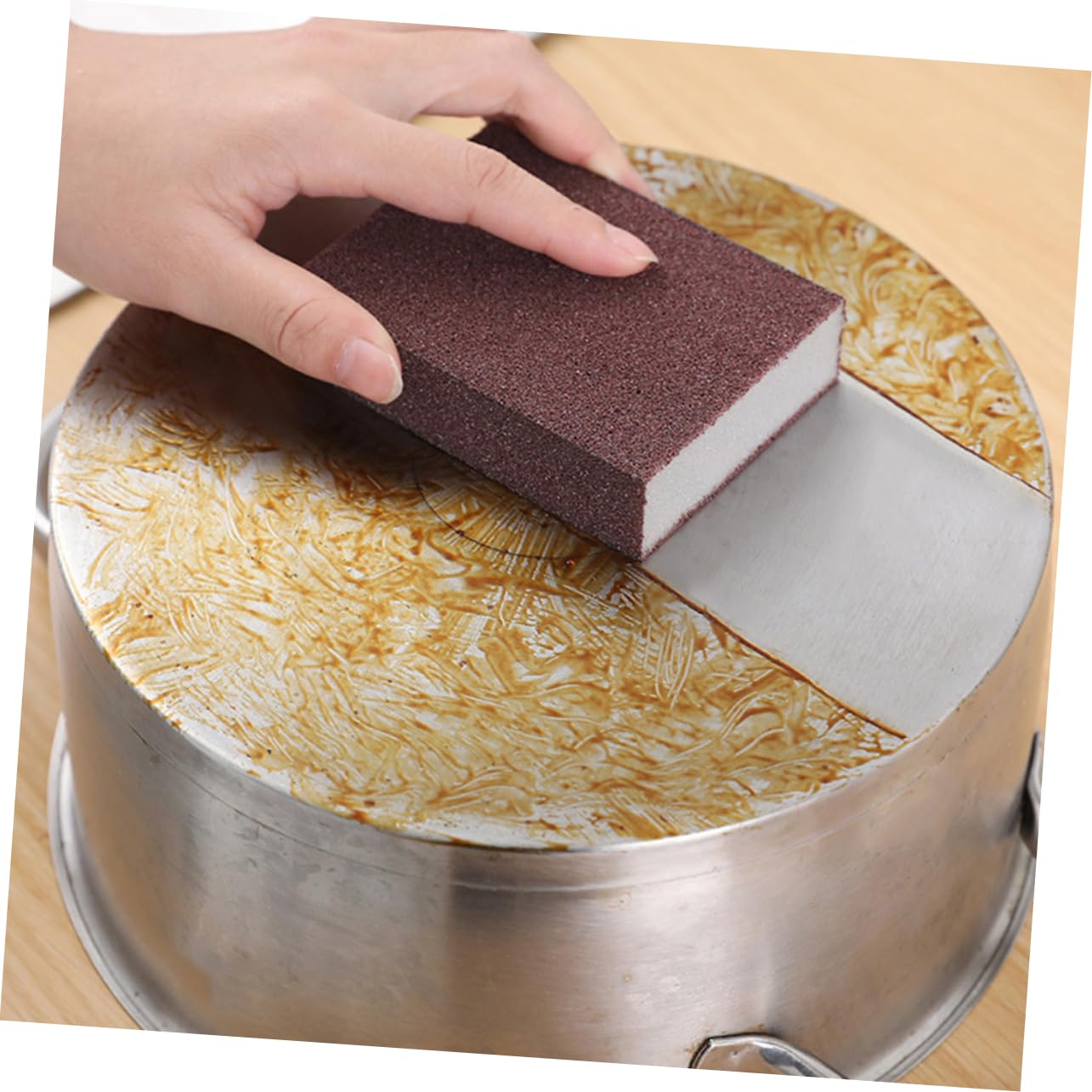 TOVINANNA 10pcs Removing Sponges for Kitchen Cleaning Heavy Duty Decontamination Dish Washing Tools Fast Drying and Absorbent Emery Sponges for Pots Sinks and Grime Removal