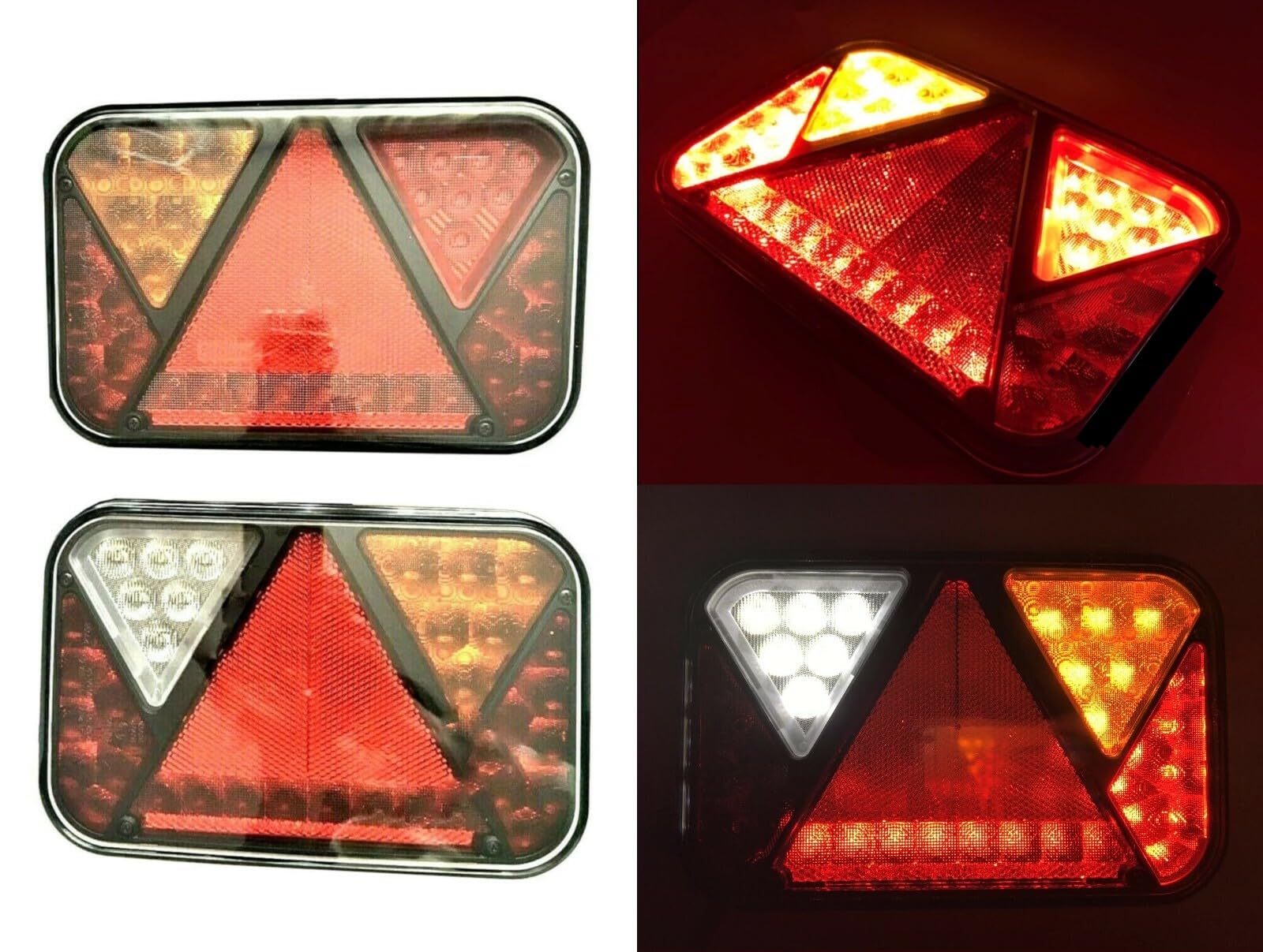 Luces LED traseras para remolques, Piloto LED Remolque, Caja de Control de 13 Pines, Cable de 7,7 m, Juego de Luces
