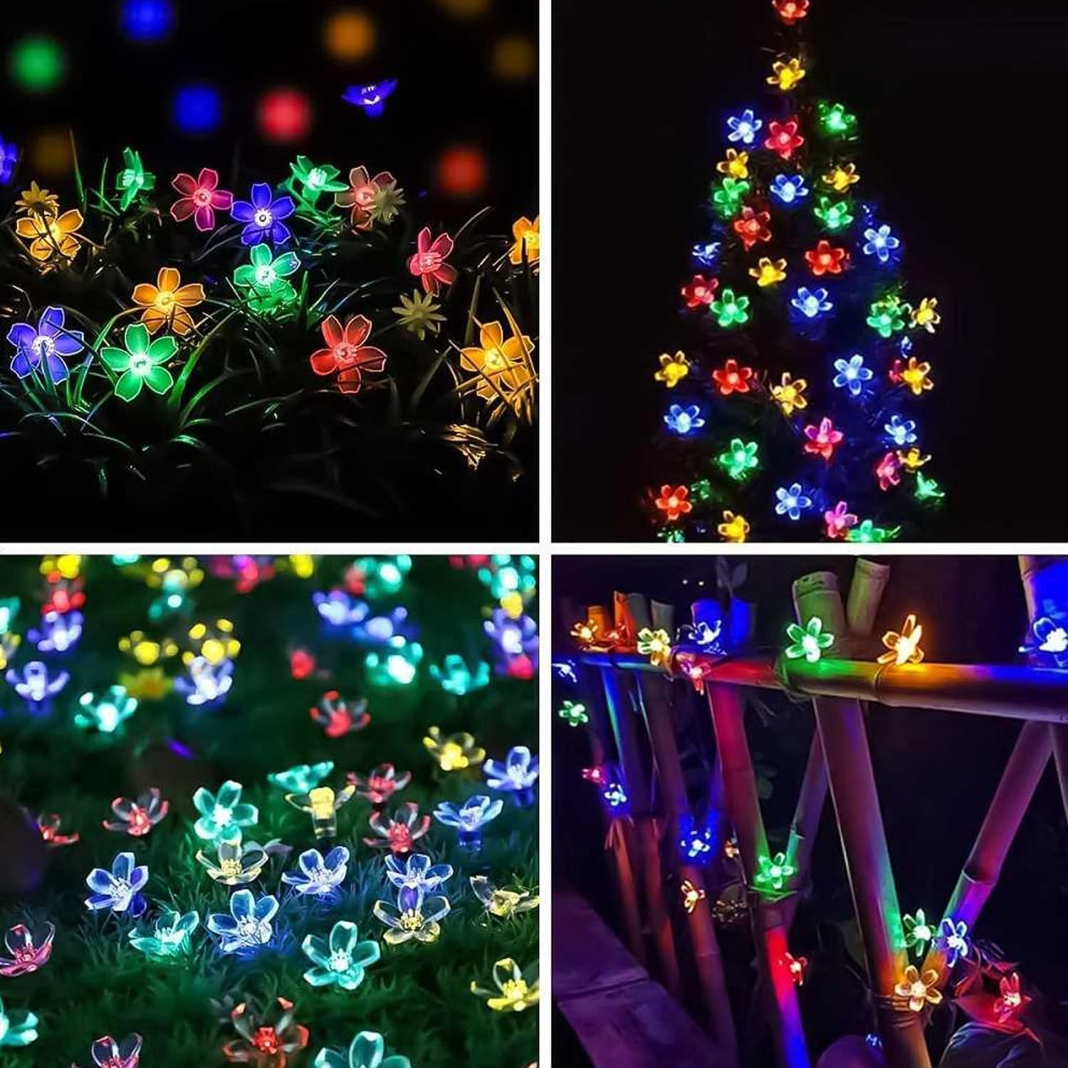 Party Propz Silicon Flower Lights | Set of 1 Pc (4 Meters) - Diwali Light for Room Decoration | Navarti Light Decoration Items | Wall Decorative Light | Wall Decorative Light (Acrylic)
