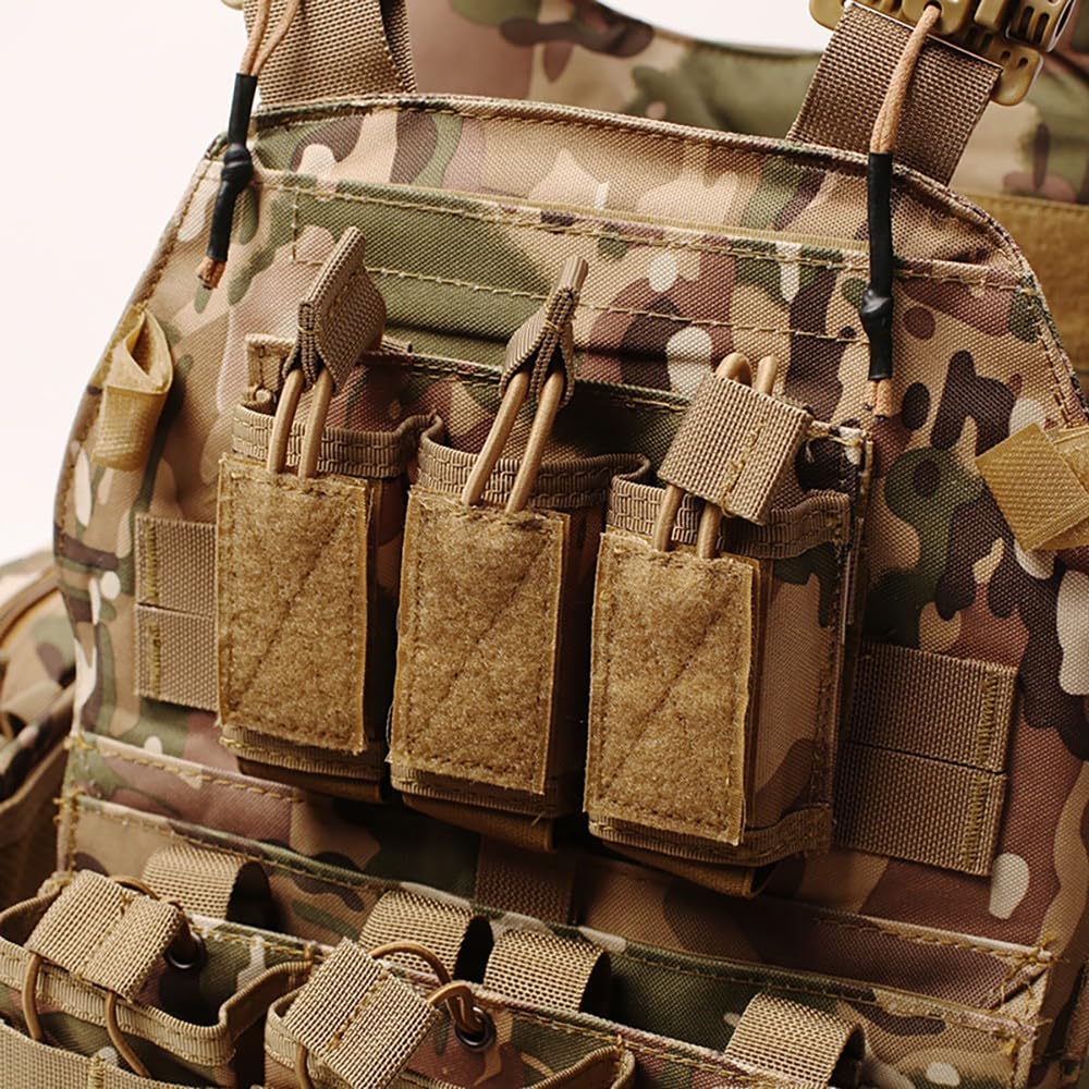 Chaleco Táctico con Bolsillos Modulares Multifuncionales, Sistema MOLLE de Liberación Rápida, Chaleco Ajustable con Gran Capacidad de Almacenamiento para Outdoor