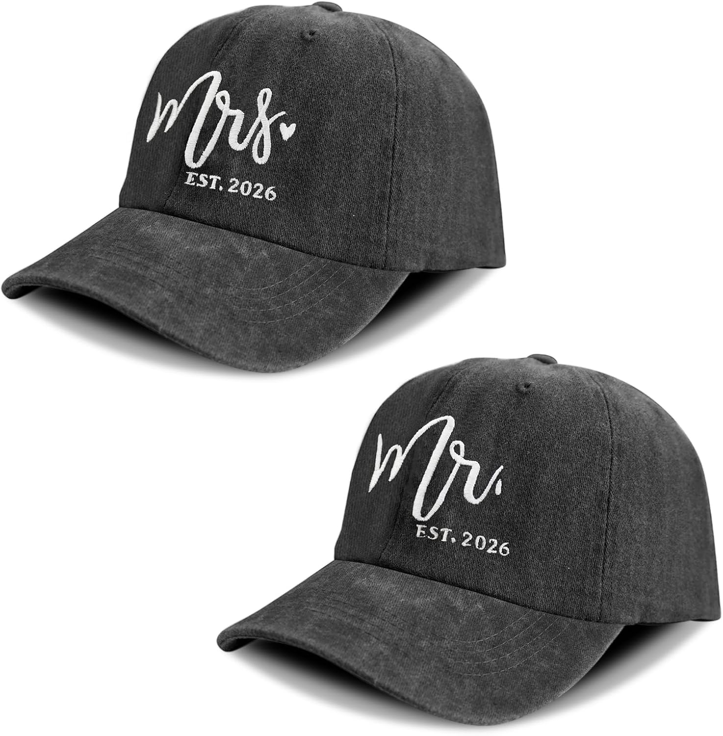 Mr and Mrs Hats for Wedding Gifts, Engagement Anniversary Honeymoon Gifts for Newlyweds Couples Baseball Cap