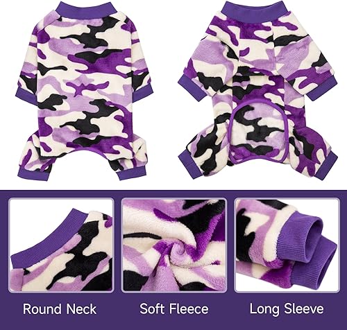 Miniatura 5 de Pijamas para perros pequeños, mameluco de invierno para perro, overol de terciopelo cálido, overol para cachorros, ropa de invierno para perros