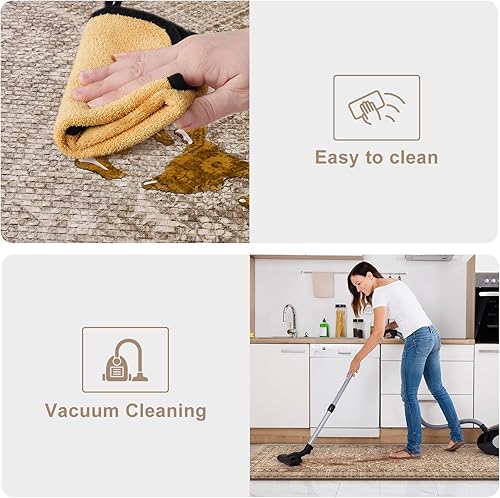 Vista 120 de KIMODE - Juego de 2 tapetes de cocina antifatiga, estilo vintage, antideslizantes, impermeables, ergonómicos, acolchados, cómodos para lavandería