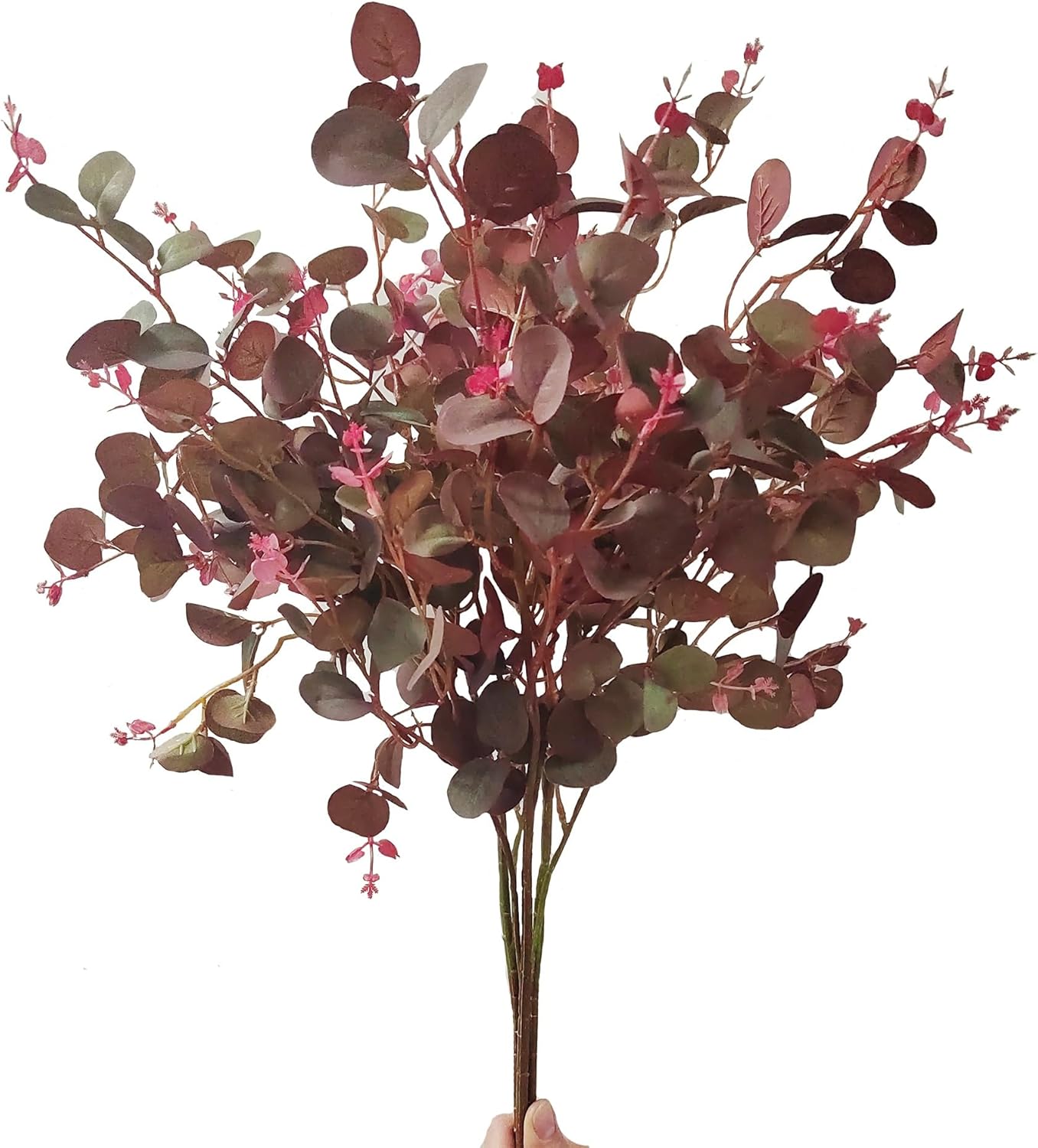 3Pcs Eucalyptus Stems Fall Greenery Stems 30" Artificial Silk Greenery Leaves for DIY Wedding Arch Bouquet Filler Table Centerpieces Home Indoor Decor