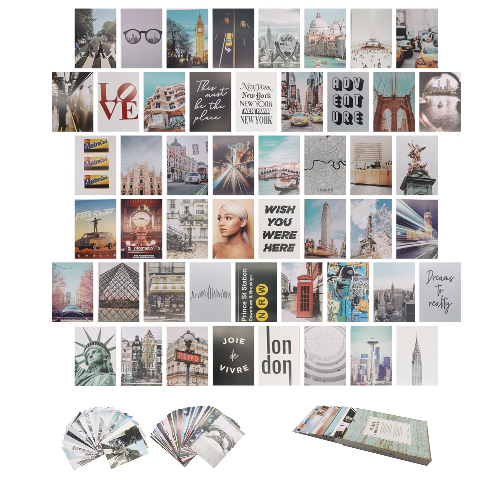 Smuk Wall Collage Kit 50pcs Vintage Posters For Room Aesthetic ...
