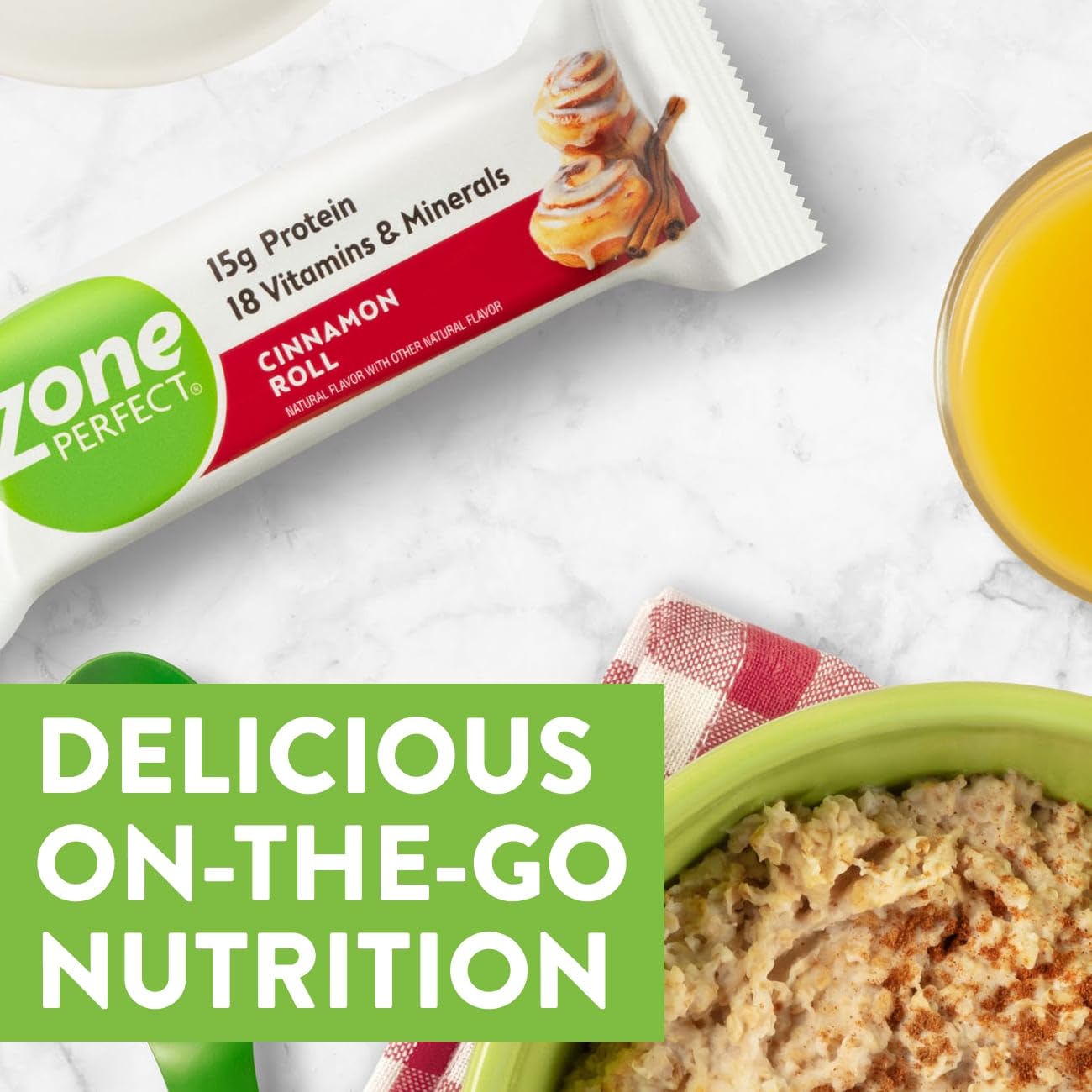 Zone Perfect All-Natural Nutrition Bars, Cinammon Roll 12 ea, Cinnamon Roll, 12 Count